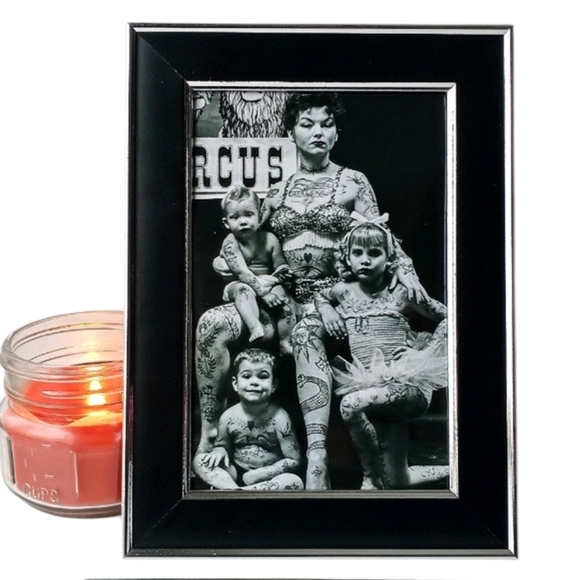 Vintage Tattooed Family Sideshow Circus Freak Show Oddity stunning Frame picture - Picture 1 of 8